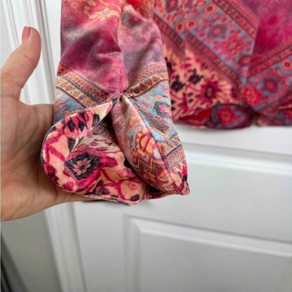 Bold Red and Pink Paisley Blazer - Picture 6 of 7